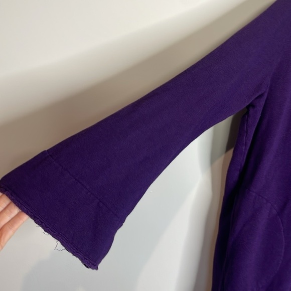 Bryn Walker | Purple Thick Organic Cotton & Bamboo Cardigan Size Small - Picture 3 of 8